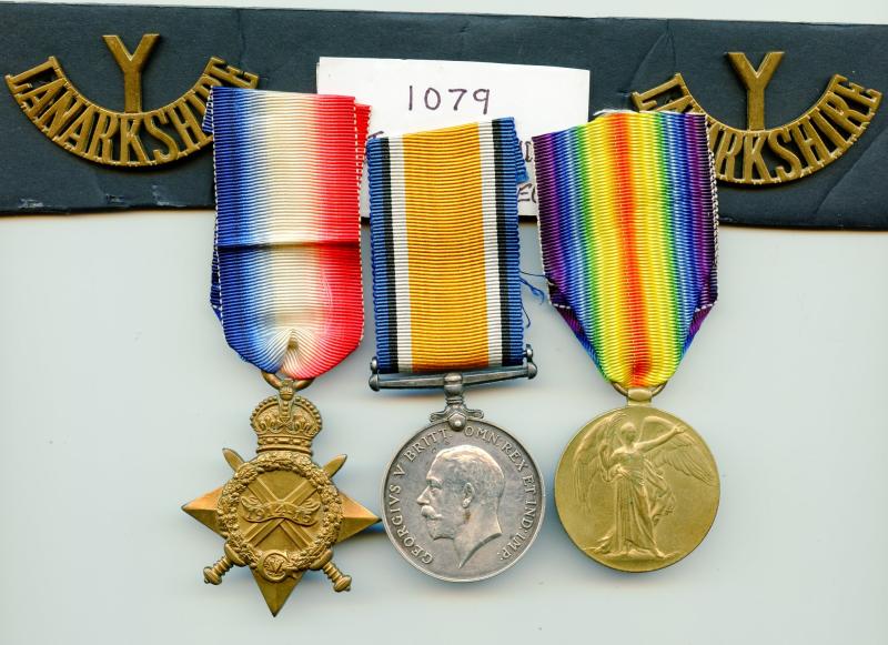 1914-15 Trio World War One Medals To Pte John Henderson, Lanarkshire Yeomanry