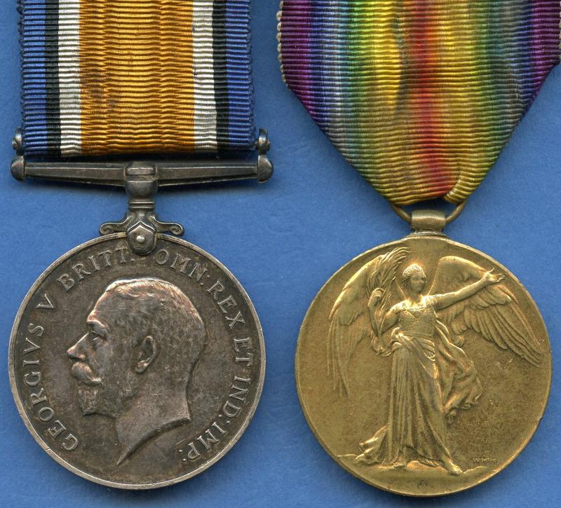 WW1 British War & Victory Medals Pair to Pte Thomas Walton Smith, Northumberland Fusiliers