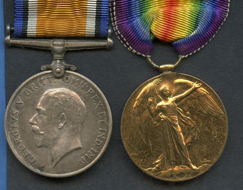 WW1 British War & Victory Medals Pair to Pte William Charles Cox, The Queen's Surrey Regiment