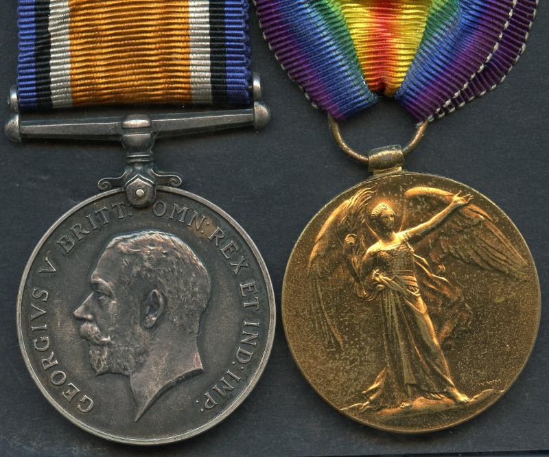 WW1 British War & Victory Medals Pair to Pte Charles H Colbrook, The Queen's Surrey Regiment