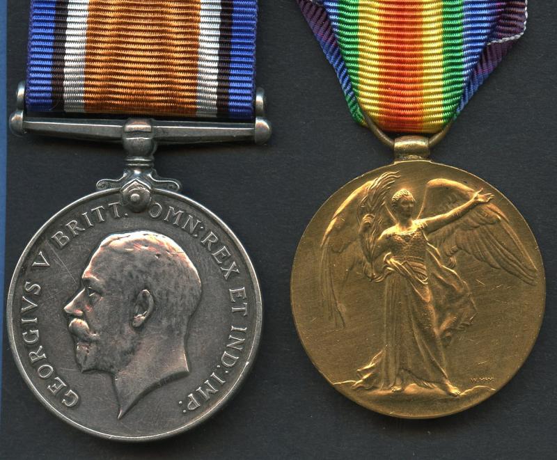 WW1 British War & Victory Medals Pair to Pte John Ash,The Queen's Surrey Regiment