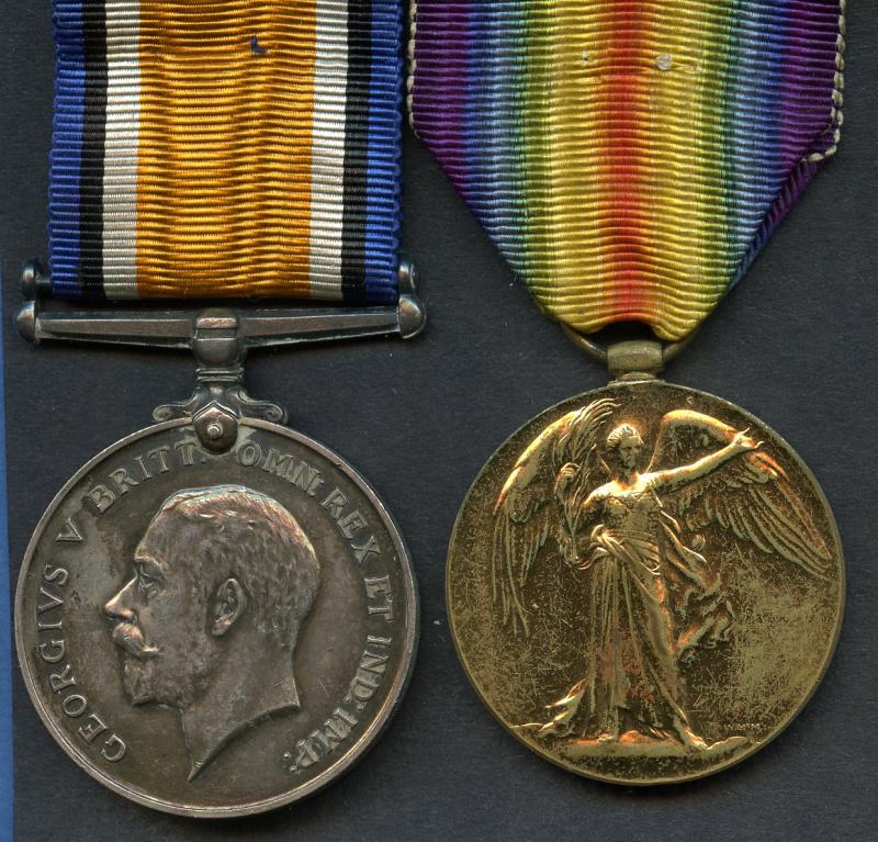 WW1 British War & Victory Medals Pair to Pte Henry Bruce, The Queen's Surrey Regiment