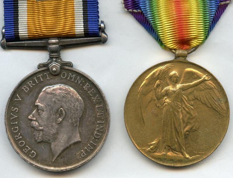 WW1 British War & Victory Medals Pair to Pte William Thaite Tennant, Rifle Brigade