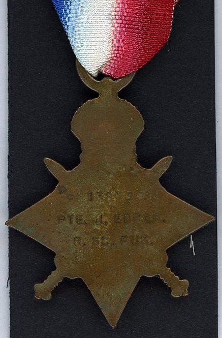 1914-15 Star To Pte James Edgar, Royal Scots Fusiliers