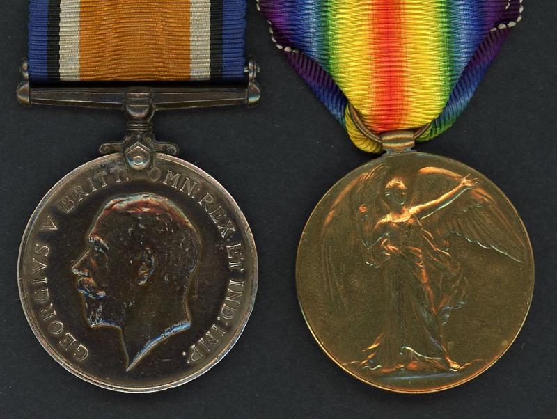 WW1 British War & Victory Medals Pair to Sgt James McGregor, Royal Scots Fusiliers