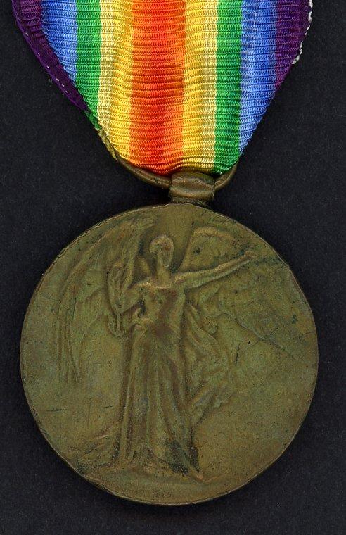 Victory Medal 1914-1919 To Pte Pte John McQuaid, Royal Scots Fusiliers