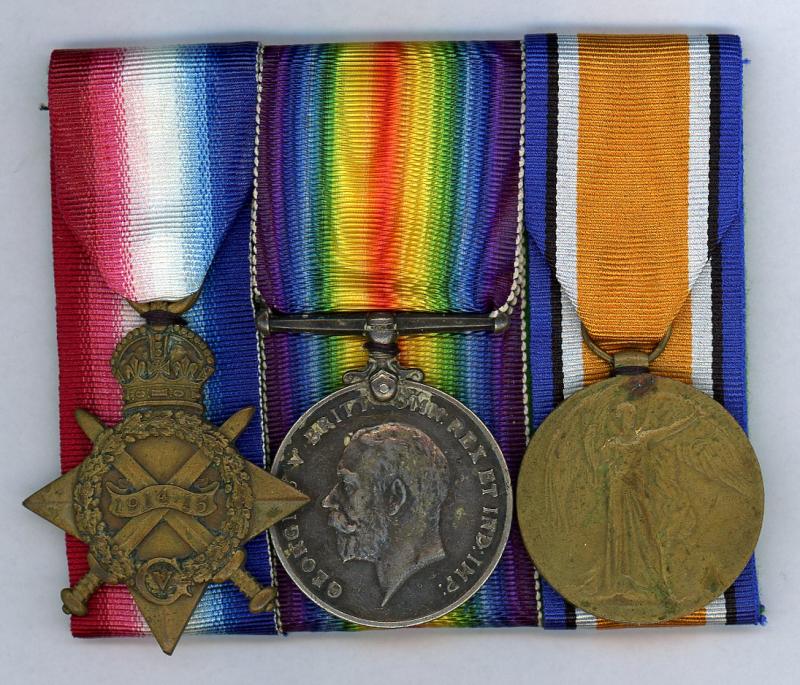 1914-15 Trio World War One Medals To L/Cpl Hyman Harry Glaskie, 8th Battalion Royal Scots Fusiliers & 14th Tank Corps