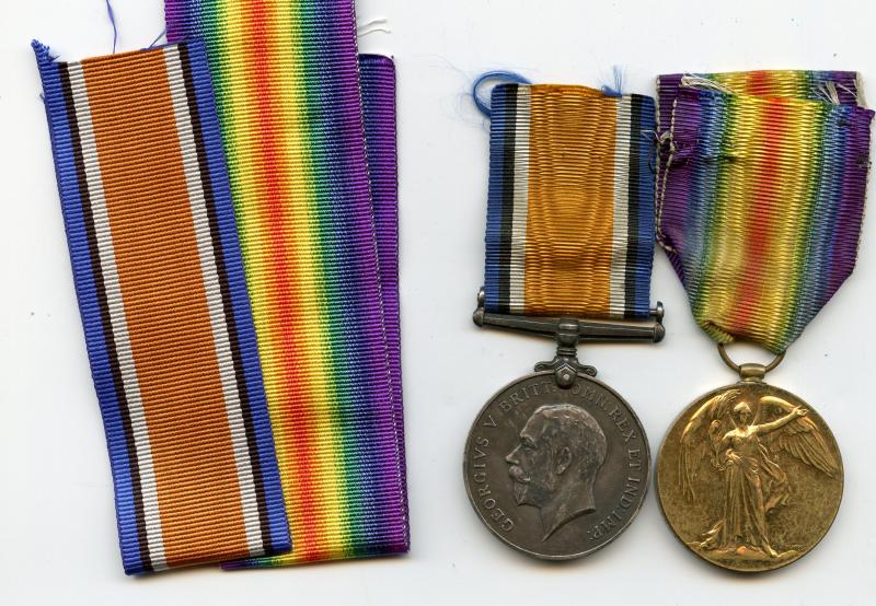 WW1 British War & Victory Medals Pair to Pte Frederick Jackman, Royal Warwickshire & Royal Irish Regiment