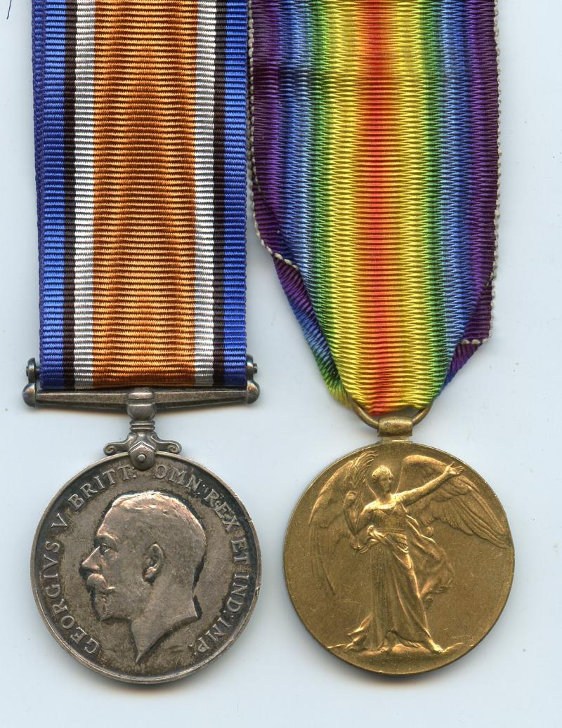 WW1 British War & Victory Medals Pair to Sapper George Greary , Royal Engineers