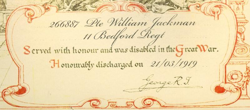 WW1 British War & Victory Medals Pair to Pte William Jackman, Hertfordshire Regiment