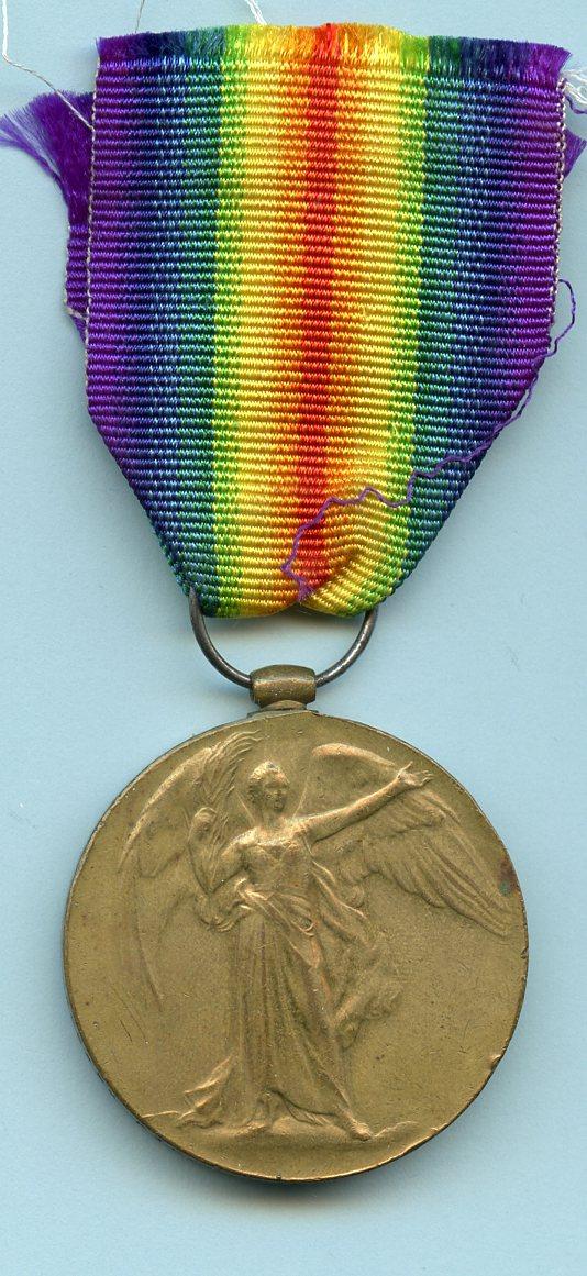 Victory Medal 1914-1919 To Pte John Joseph Davies, 10th Battalion Liverpool Scottish Regiment (Prisoner of War)