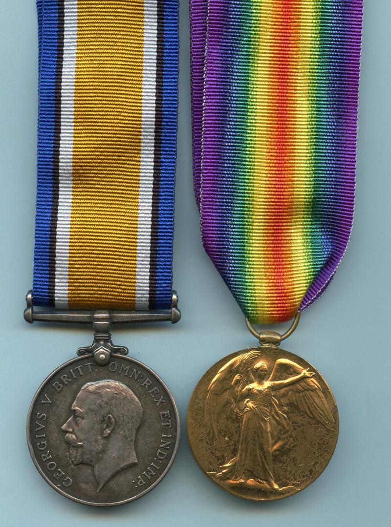 WW1 British War & Victory Medals Pair to Pioneer John Low, Royal Engineers