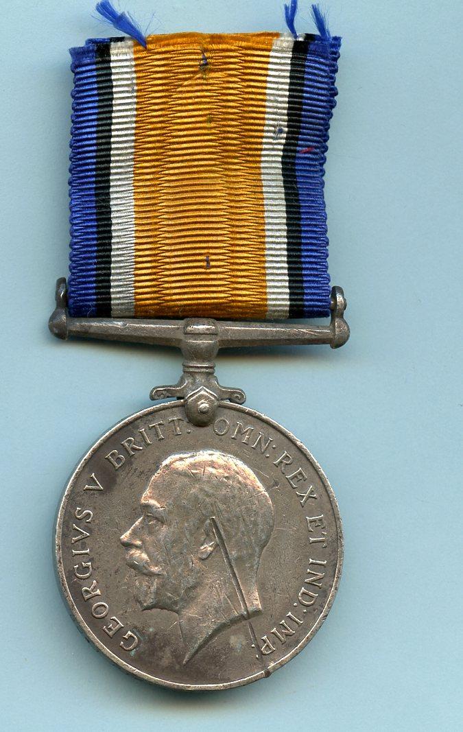 British War Medal 1914-18 To Pte James Barr, Cheshire Regiment (Prisoner of War)