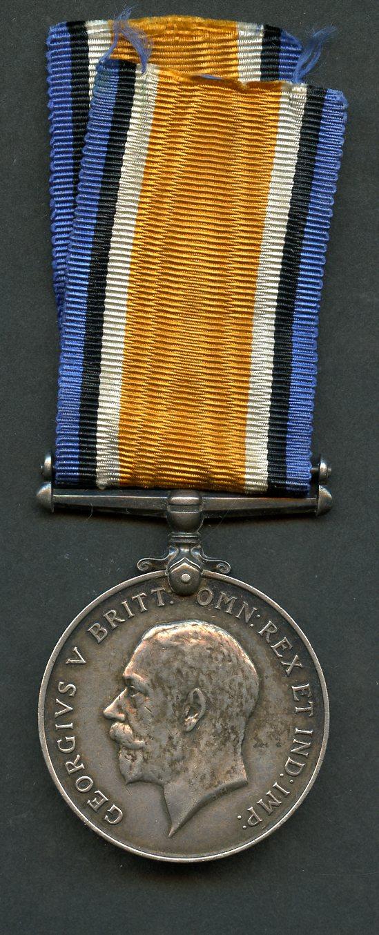 British War Medal 1914-18 To Pte William Roberts Cheshire Regiment