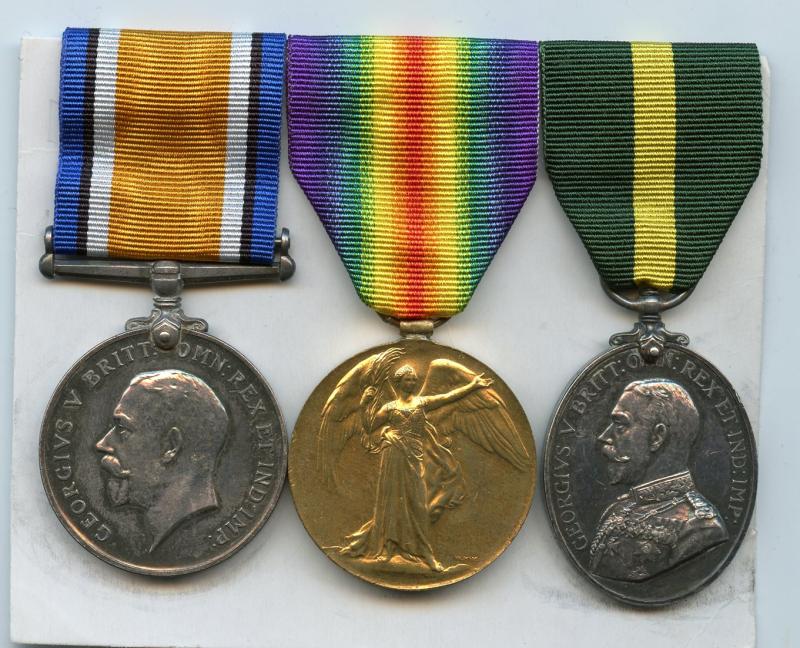Territorial  Force Efficiency Medal Group To Sjt Frank Lazarus, 4th Bn Devonshire Regiment