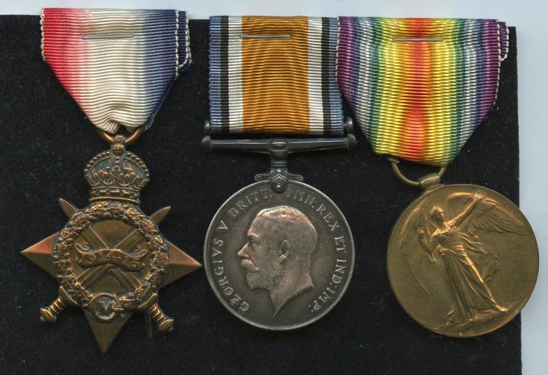 1914-15 Trio World War One Medals To Gnr Leigh Grace, Royal Field Artillery