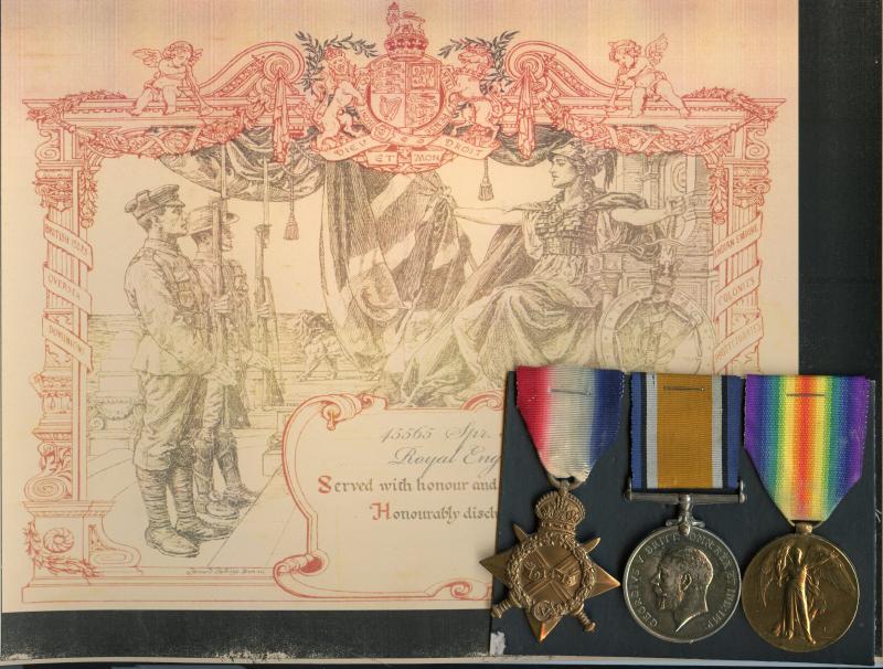 1914-15 Trio World War One Medals To Pioneer Arthur Abbott, Royal Engineers