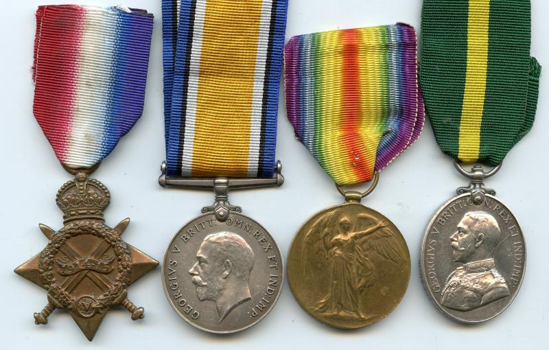 Territorial Force Efficiency Medal Group To Gunner Seymour  Drew, Royal Field Artillery
