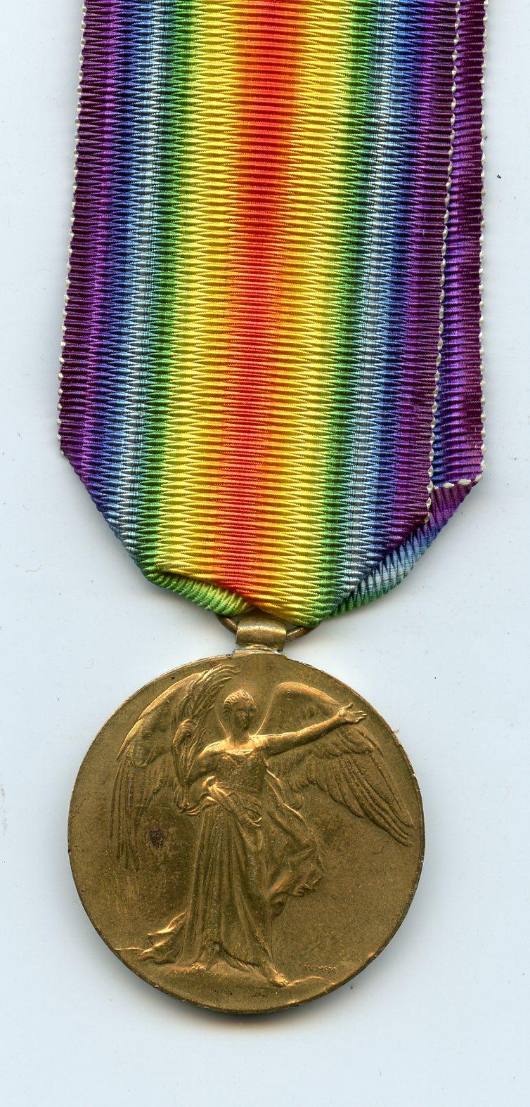 Victory Medal 1914-1919 To Pte Cecil John Kenneth Braid, Army Service Corps & Argyll & Sutherland Highlanders