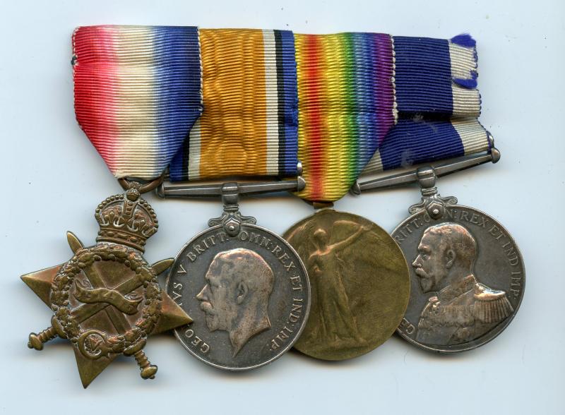 1914-15 Trio & Navy Long Service Medal To Petty Officer Alfred Wilfred Weller, HMS Magnolia