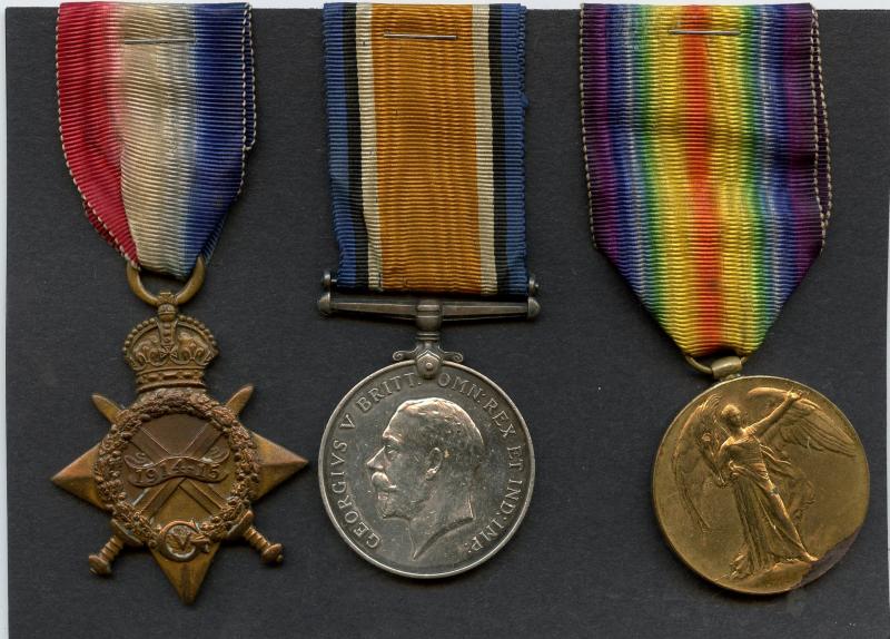 1914-15 Trio World War One Medals To Cpl James Farrell, 1/2nd Lowland Royal Field Artillery