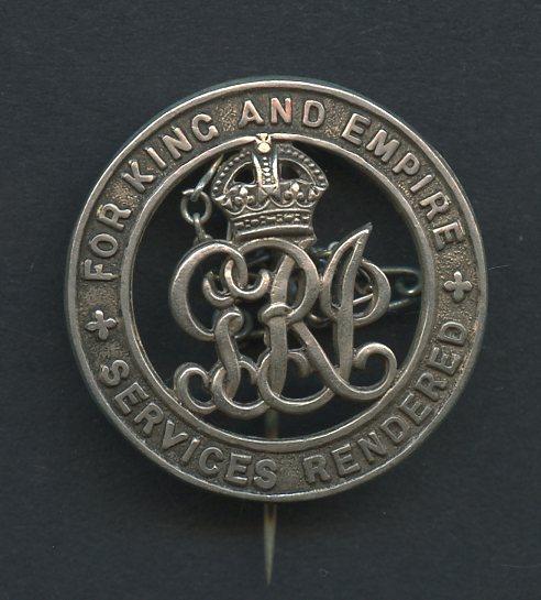 Silver War Badge Awarded to Pte William Buntin, Labour Corps