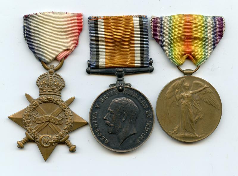 1914-15 Trio World War One Medals To Pte George Arthur Hughes Greenland  Royal Army Medical Corps