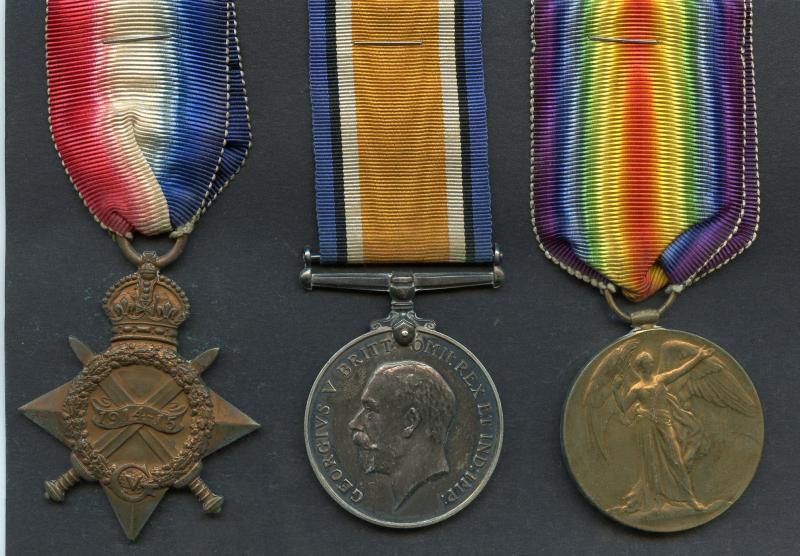 1914-15 Trio World War One Medals To Cpl George Urguhart, Royal Horse Artillery