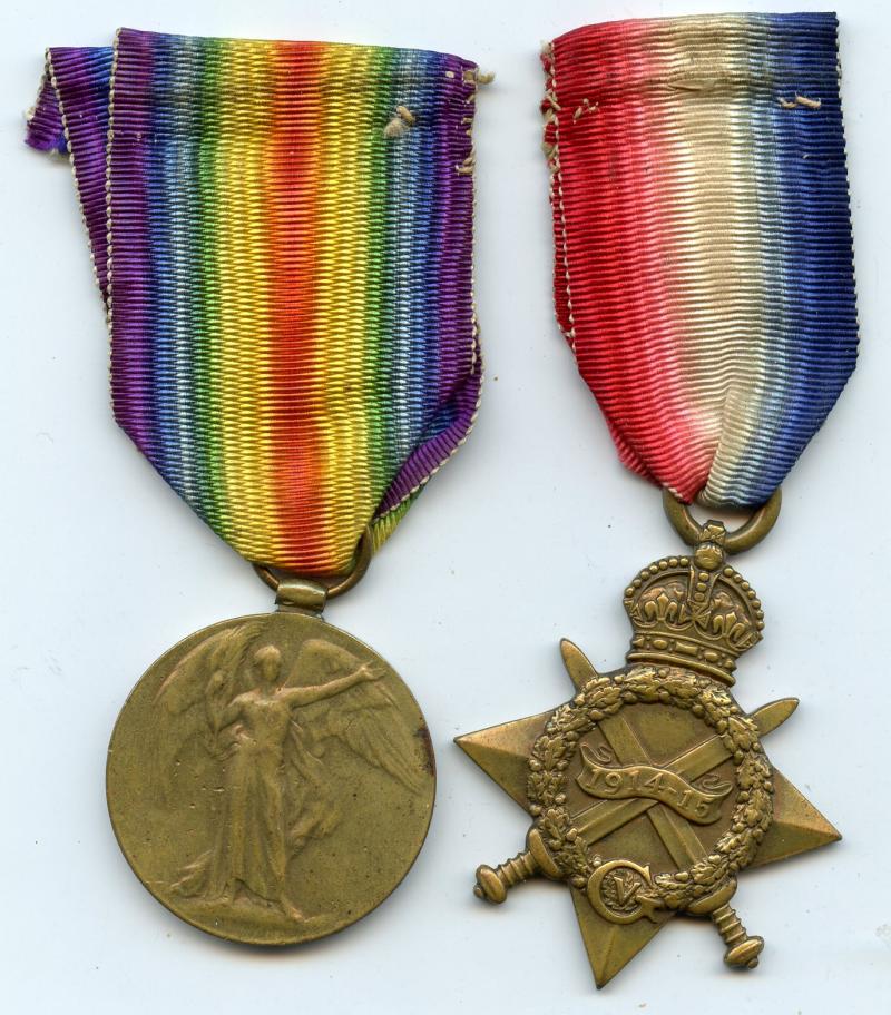 1914-15 Star & Victory Medal To Pte John Kiltie, Royal Scots Fusiliers