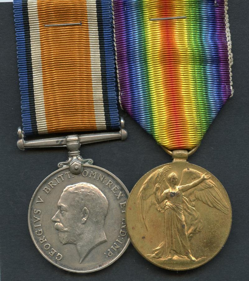 WW1 British War & Victory Medals Pair To Bombardier James Craig, Royal Artillery