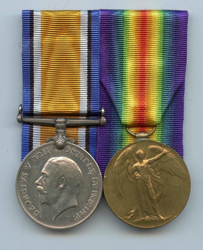 WW1 British War & Victory Medals Pair To Pte William Price, Somerst Light Infantry