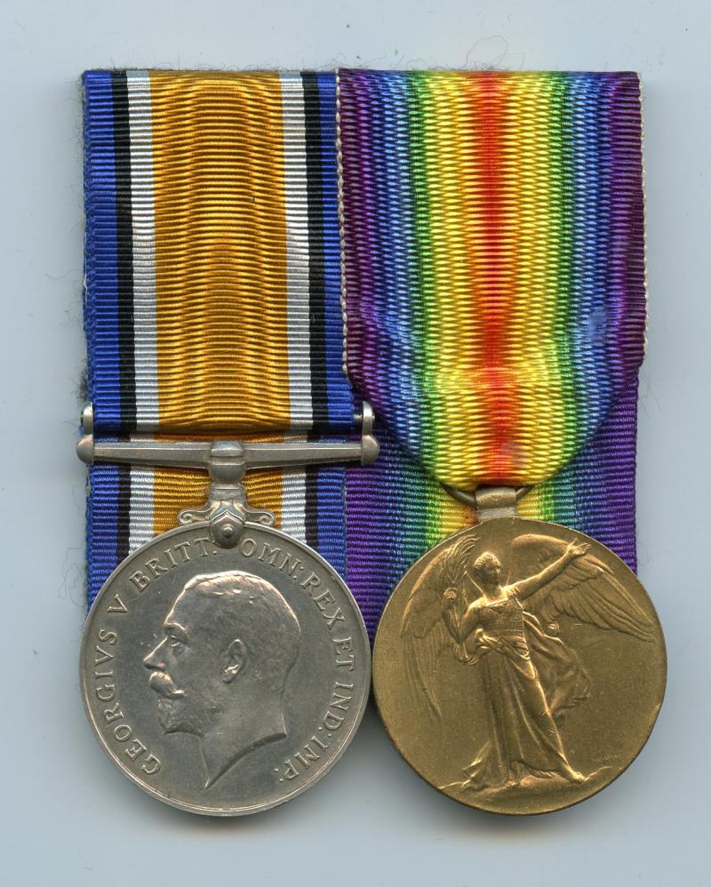 WW1 British War & Victory Medals Pair To Pte Robert W Hamlyn, 1/5th Royal West Kent Regiment