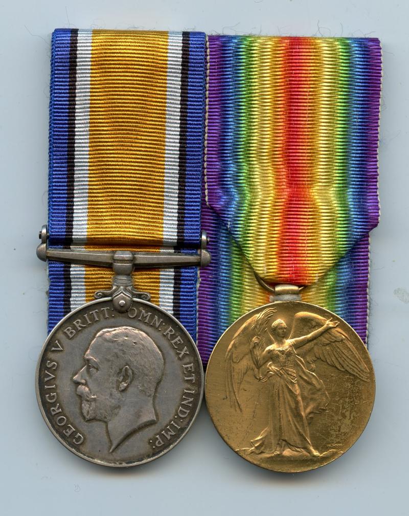 WW1 British War & Victory Medals Pair To Pte Robert Morton, 1/5th East Lancashire Regiment