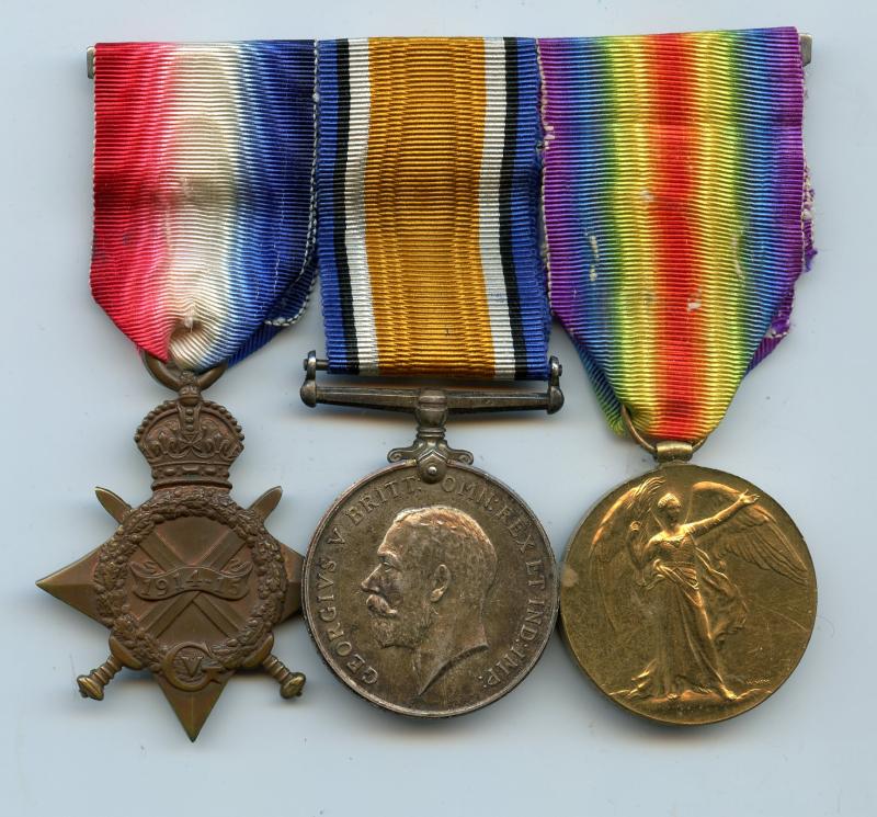 1914-15 Trio World War One Medals To Pte Charles Joseph Love. Army Service Corps