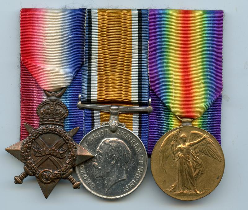 1914-15 Trio World War One Medals To Stoker Frederick Spink, Royal Navy