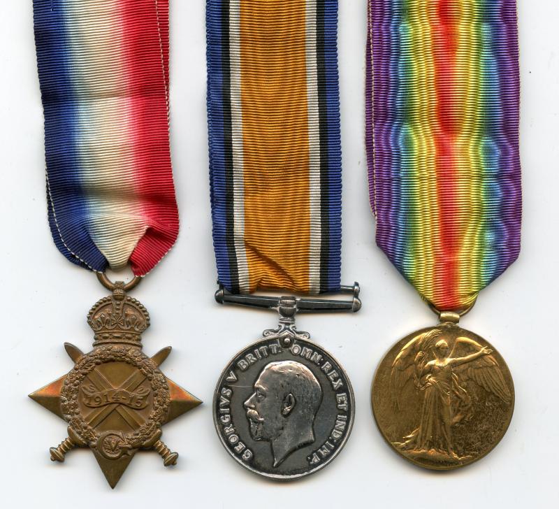 1914-15 Trio World War One Medals To Engineer T Arnold, Merchant Fleet Auxilliary