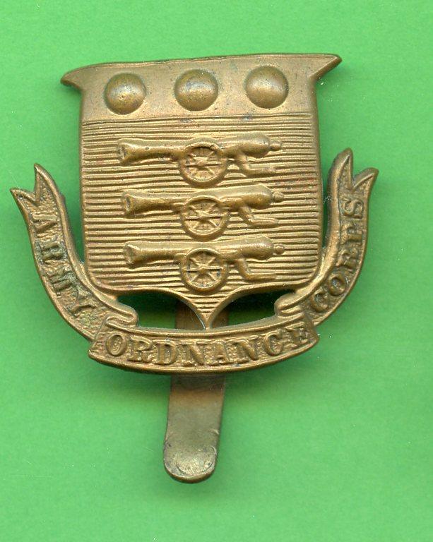 WW1 Army Ordnance Corps  Brass Cap Badge