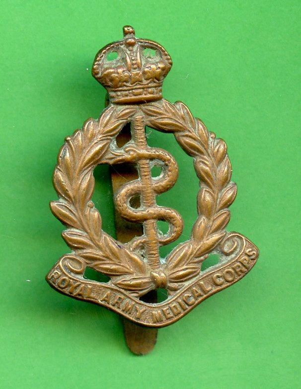 WW1 Royal Army Medical Corps RAMC  Brass Cap Badge