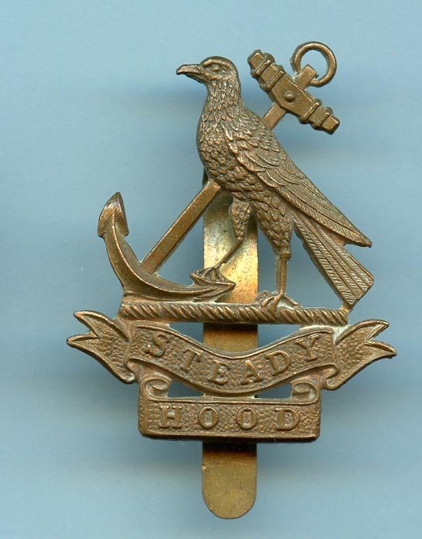 WW1 7th Hood Battalion The Royal Naval Division Brass Cap Badge