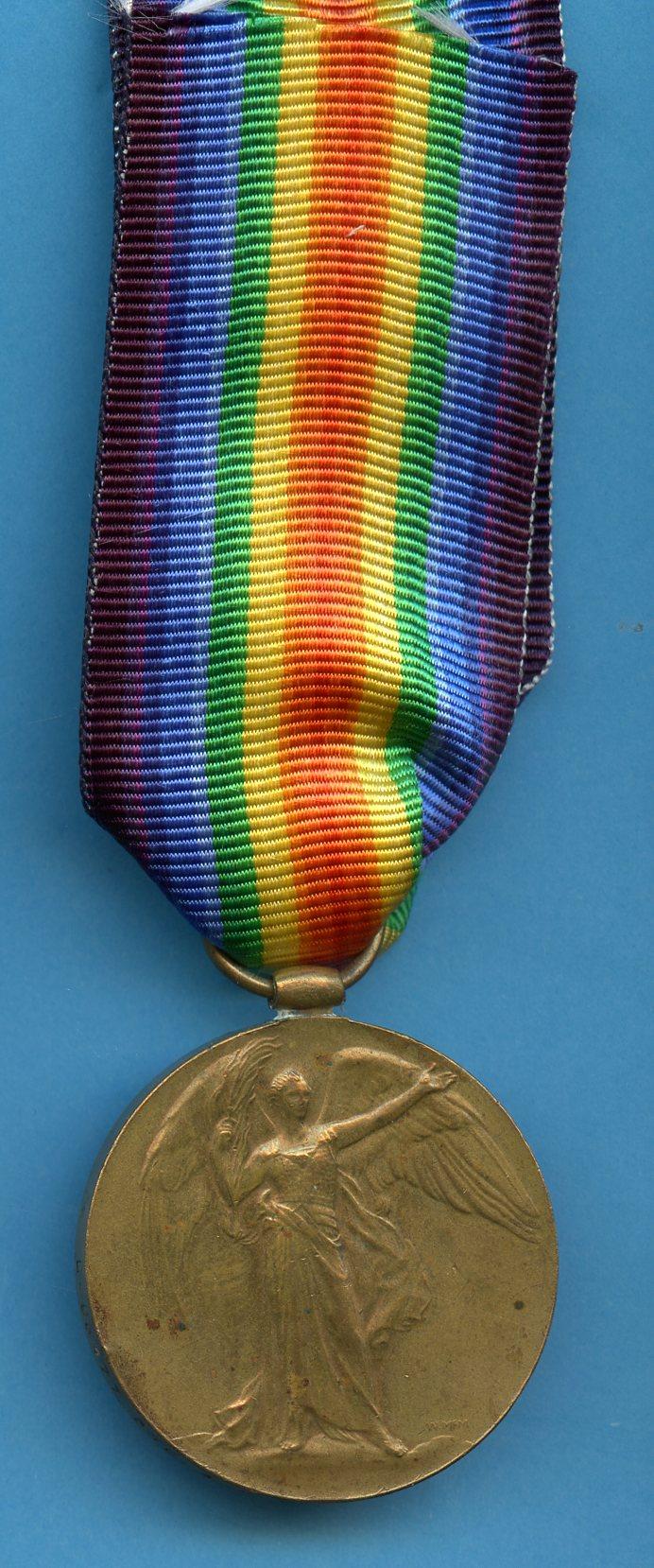 Victory Medal 1914-19 To Pte Anthony William Agar, 7th Battalion Queen's (Royal West Surrey Regiment)