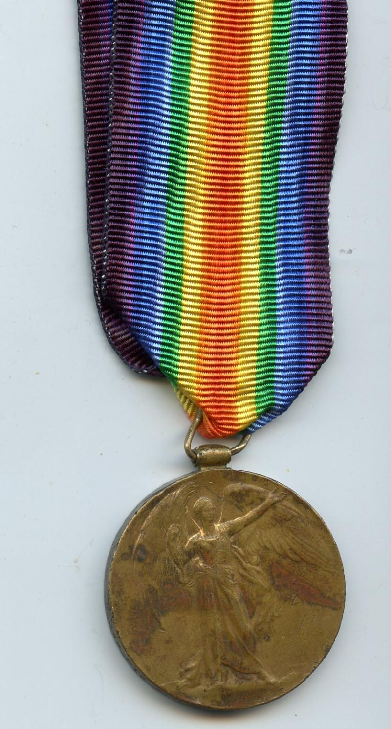 Victory Medal 1914-19 To Pte Frank Johnson, Notts & Derby Regiment ( Prisoner of War)