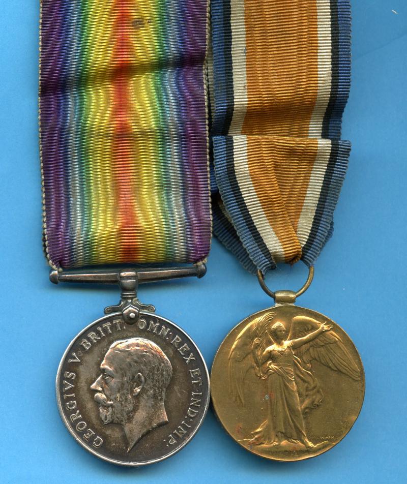 WW1 British War & Victory Medals Pair To Pte Joseph Pickles, 10th Battalion West Riding Regiment