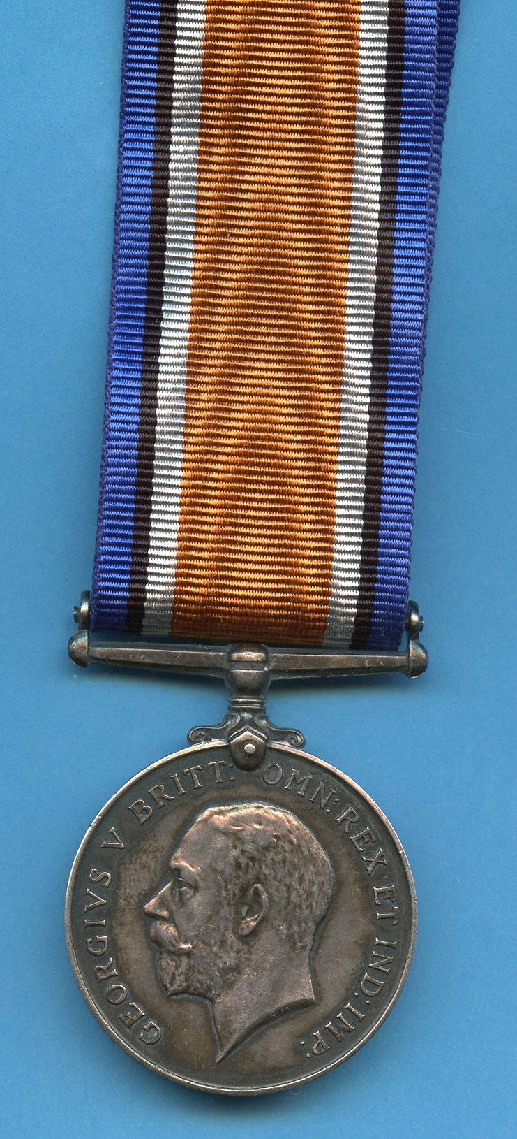 British War Medal 1914-18 To WR- 206426 Spr James Cook, Railway Company Royal Engineers