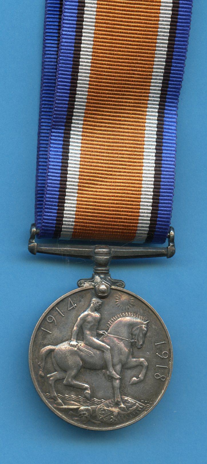 British War Medal 1914-18 To Sjt George Clapton Rayment, 1st London Sanitary Section Royal Army Medical Corps