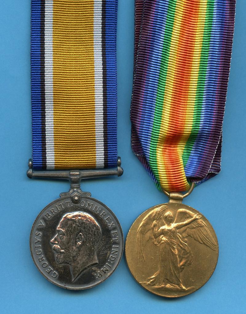 WW1 British War & Victory Medals Pair To Gunner Harold Hackney, Royal Field Artillery