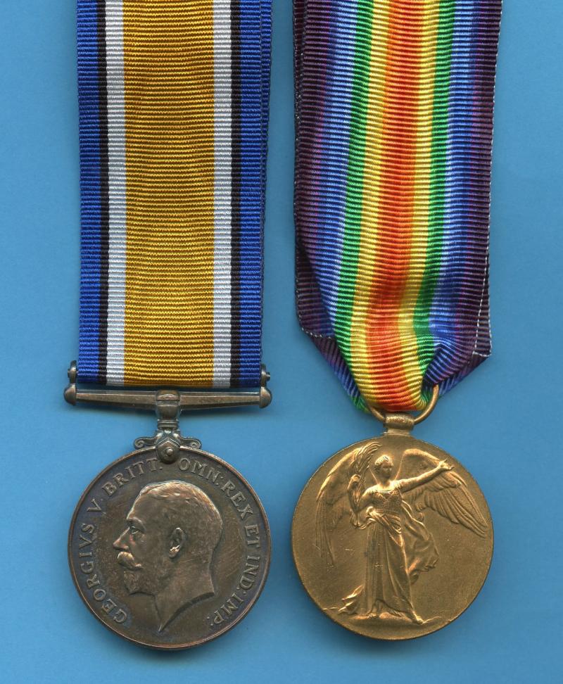 WW1 British War & Victory Medals Pair To Driver John Cox Royal Field Artillery