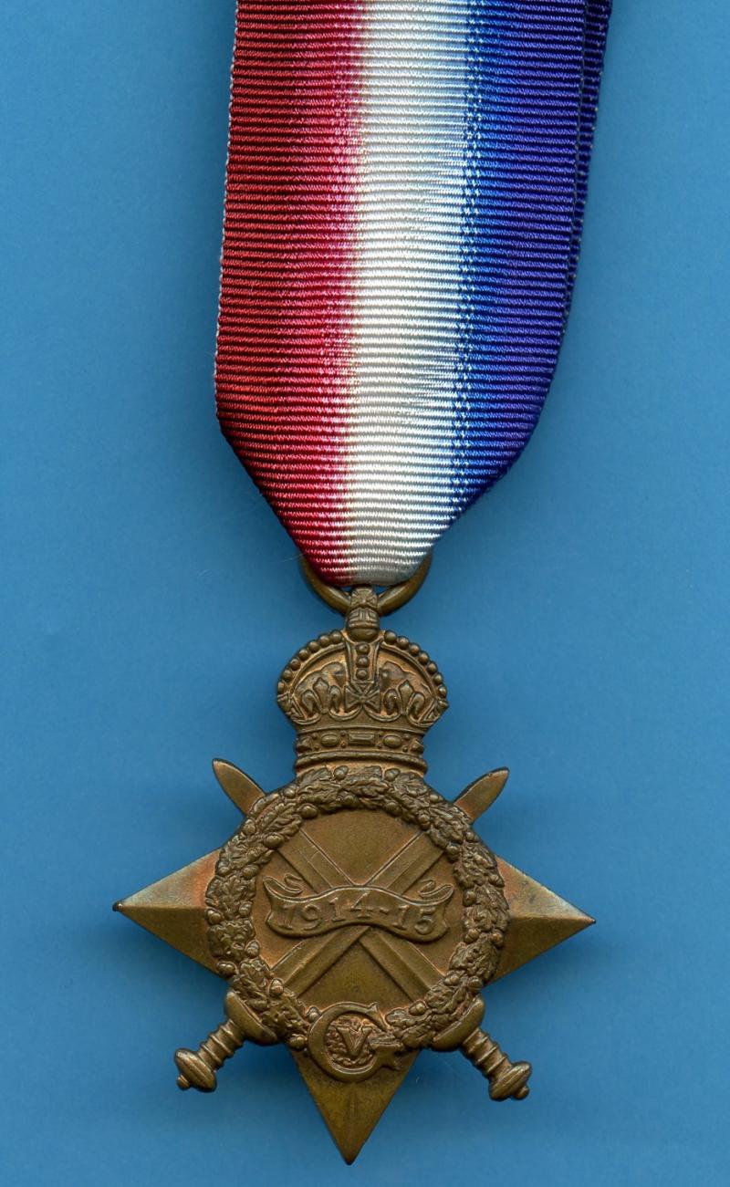 WW1 1914-15 Star Medal To Gunner Thomas Baldwin, 116th Brigade Ammunition Column Royal Garrison Artillery,