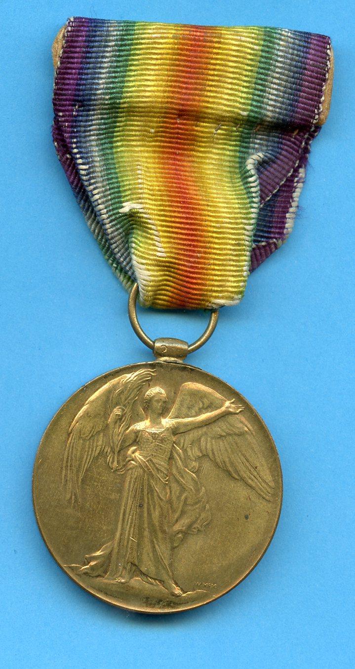 WW1 Victory Medal 1914-19 To Pte Ernest H Rowe, Army Service Corp