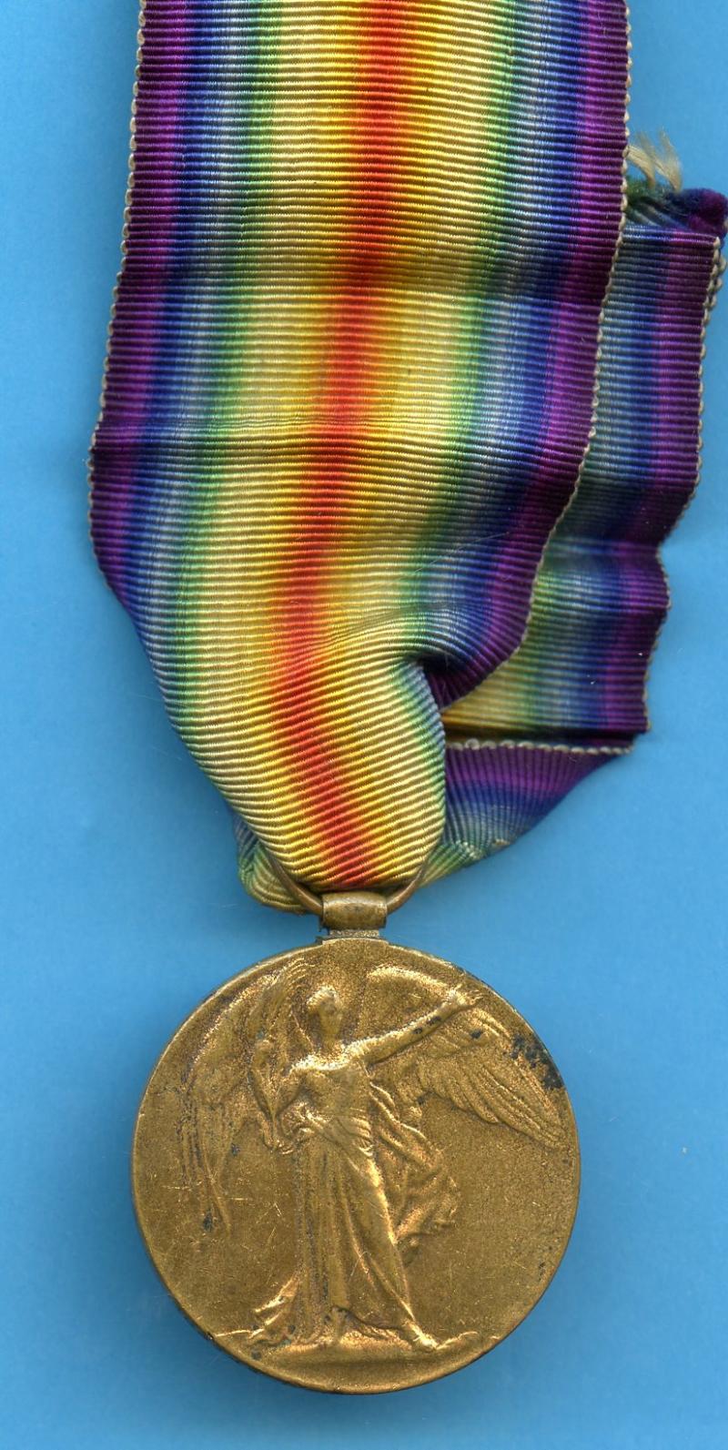 WW1 Victory Medal 1914-19 To  Driver Percy Ruff Royal Field Artillery
