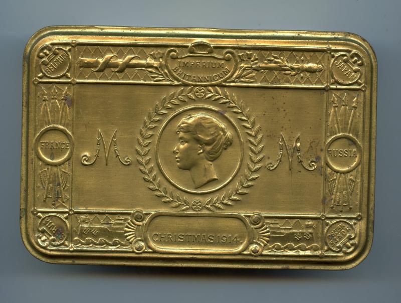 WW1 Queen Mary 1914  Brass Christmas Tin